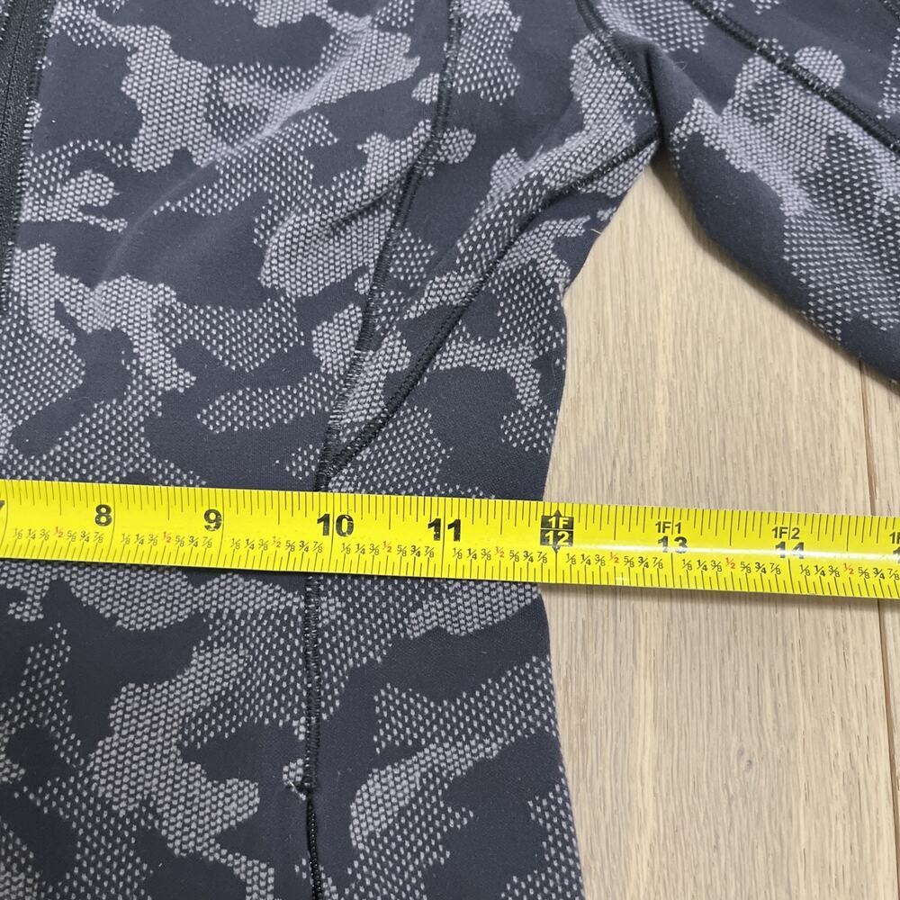 Lululemon Run Briskly 1/2 Zip Heritage Camo Jacquard Black Lunar Rock Size 4 - Picture 7 of 8